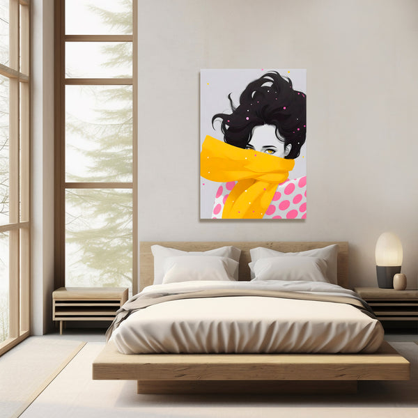 Yellow Scarf, Woman Portrait