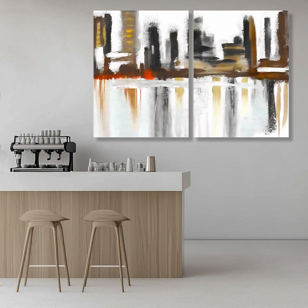 Abstract Watercolor Cityscape