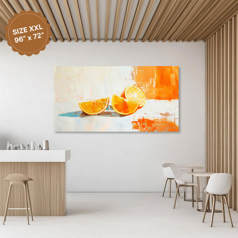 Oranges Still Life, Watercolor Abstract