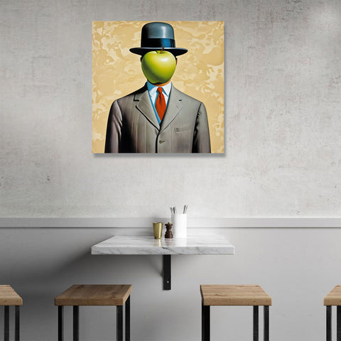 Man with Apple, Magritte Inspired Art