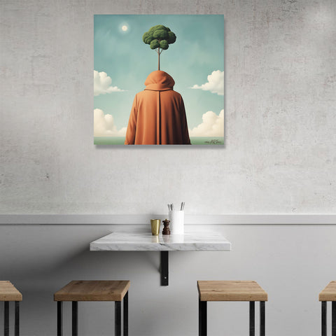 Brown Coat, Magritte inspired Art