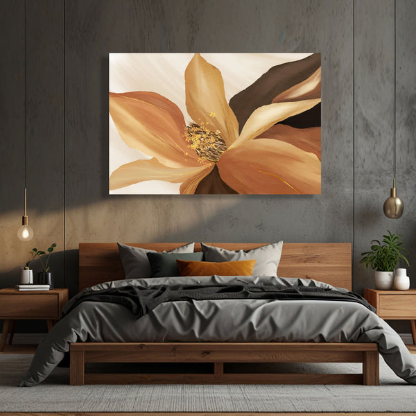 Abstract Flower in Gold