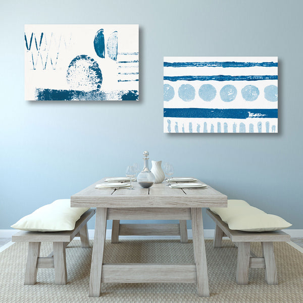 Blue Abstract Set of 2
