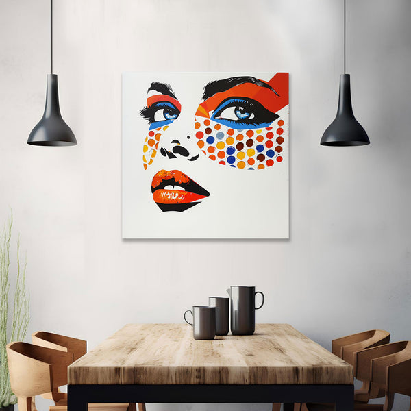 Multicolor Dots Face