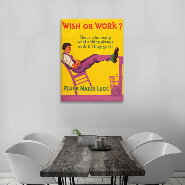 Wish or Work, Vintage Poster
