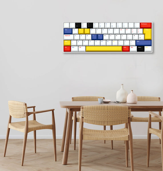 Computer Keyboard in Mondrian Style