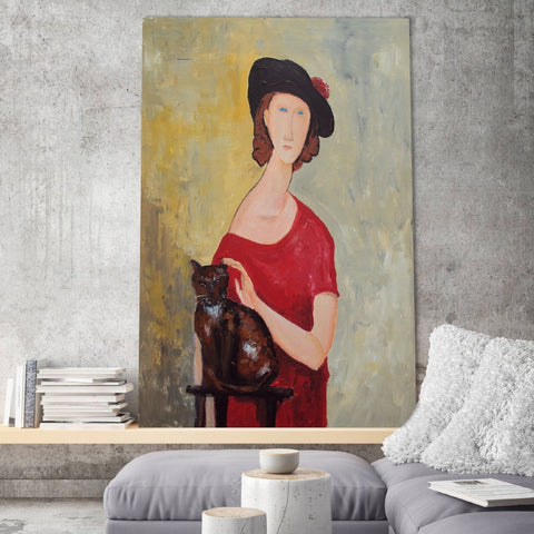 Woman with Cat, Reproduction