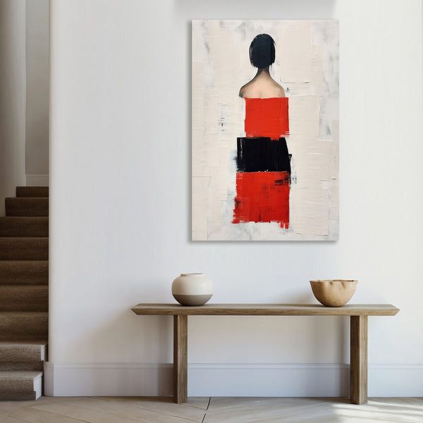 Abstract Woman in Red