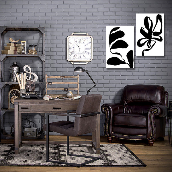 Abstract Plants in Scandinavian Style, ART SET of 2