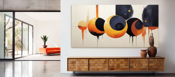 Orange Spheres, Abstract Composition