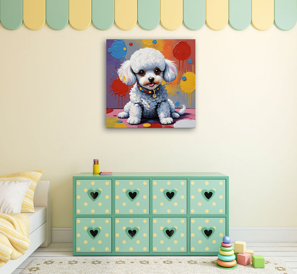 Multicolor Puppy, Kusama Inspired Art