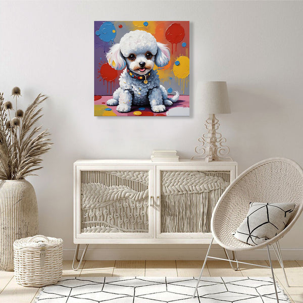 Multicolor Puppy, Kusama Inspired Art