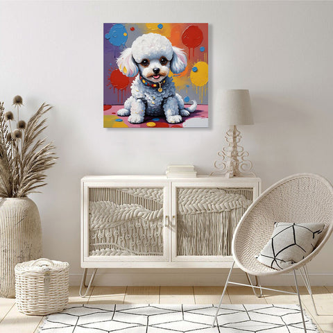 Multicolor Puppy, Kusama Inspired Art