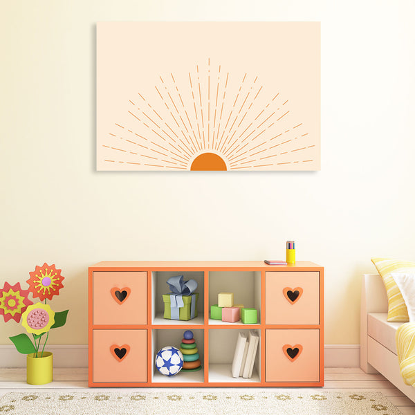 Sun, Mid-century Art Set of 3