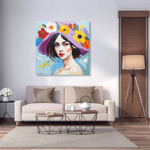 Robert Delaunay Inspired Woman Portrait