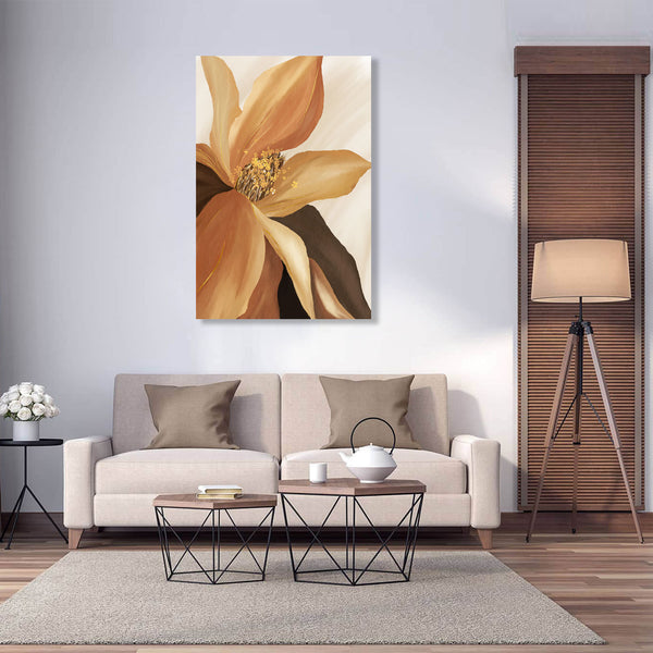 Abstract Flower in Gold