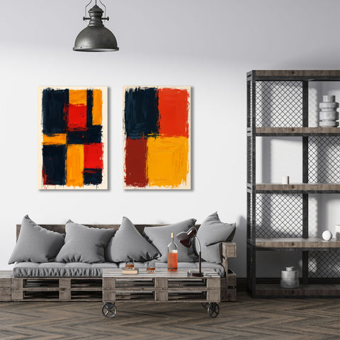 Brushstroke Modern Design, Set of 2
