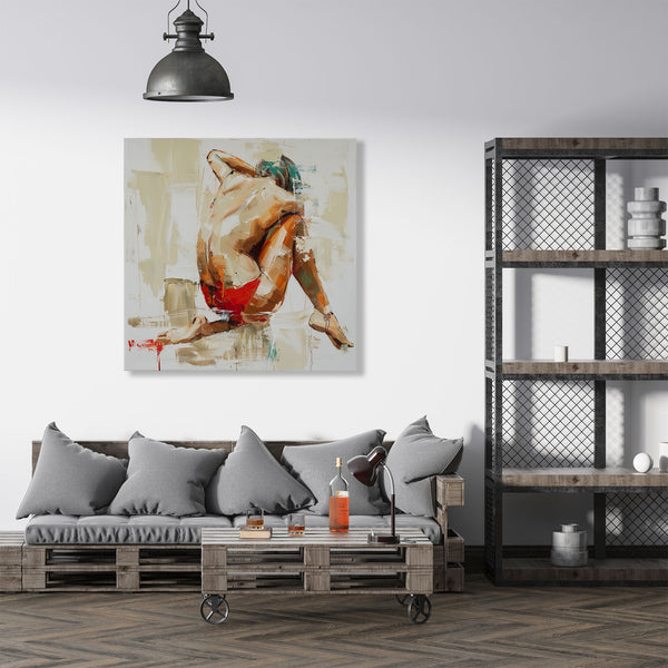 Sitting Figure, Watercolor