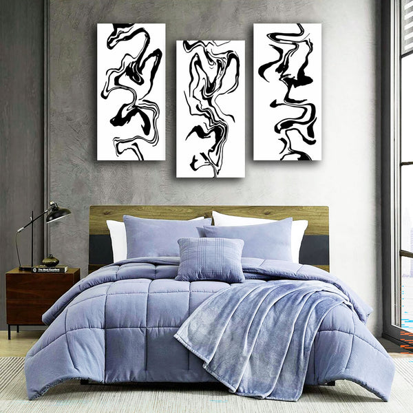 Abstract Black/White Lines SET