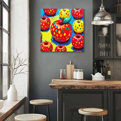 Abstract Apples in Kusama Style