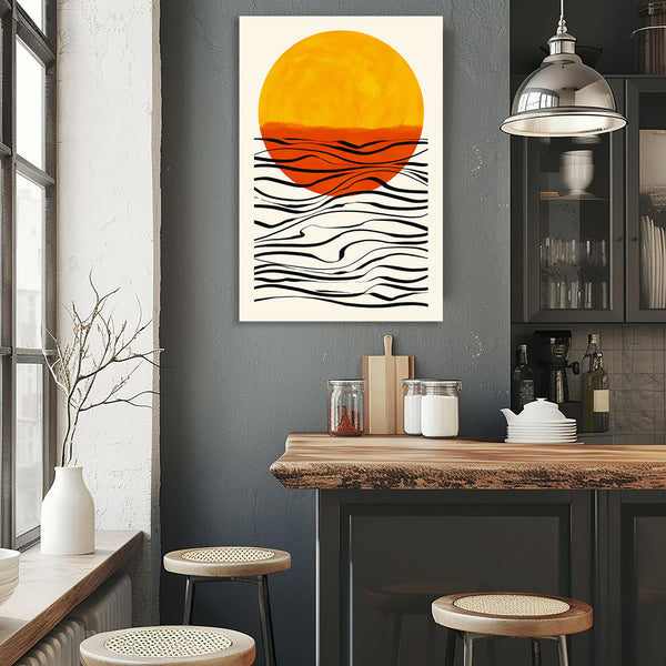 Sunset, Abstract Painting