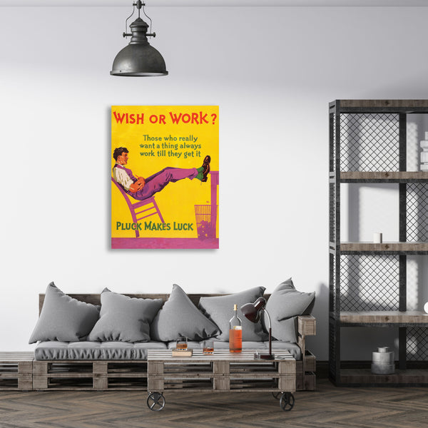 Wish or Work, Vintage Poster