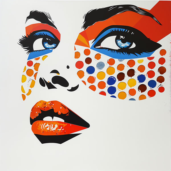 Multicolor Dots Face