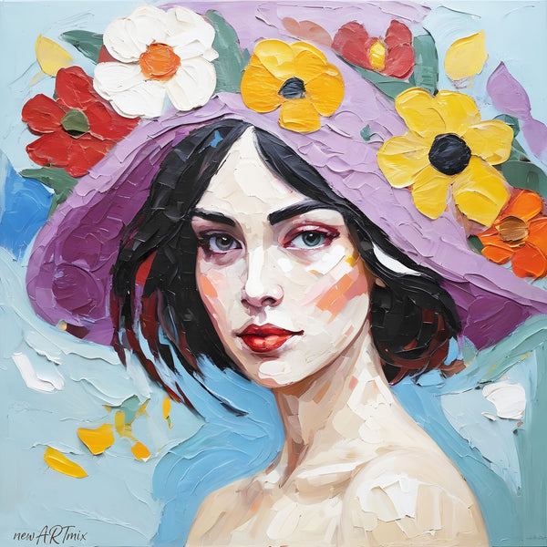 Robert Delaunay Inspired Woman Portrait