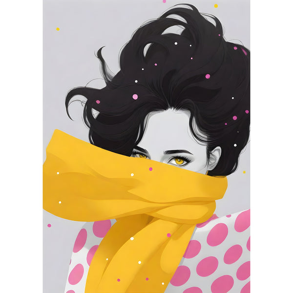 Yellow Scarf, Woman Portrait