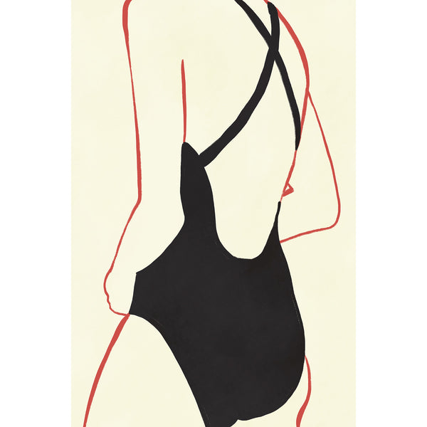 Swimmer Girl, Sketch Drawing