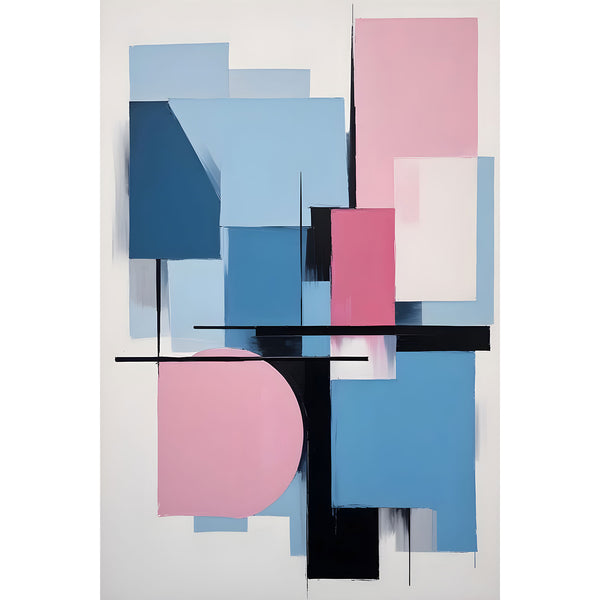 Blue City, Abstract Art Set