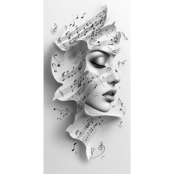 Silent Music, Abstract Woman Portrait