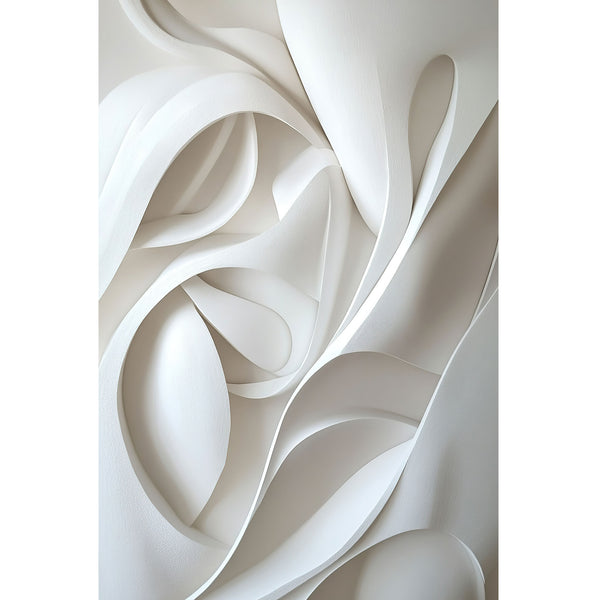 3D Illusion – White Sculptural 2D Art