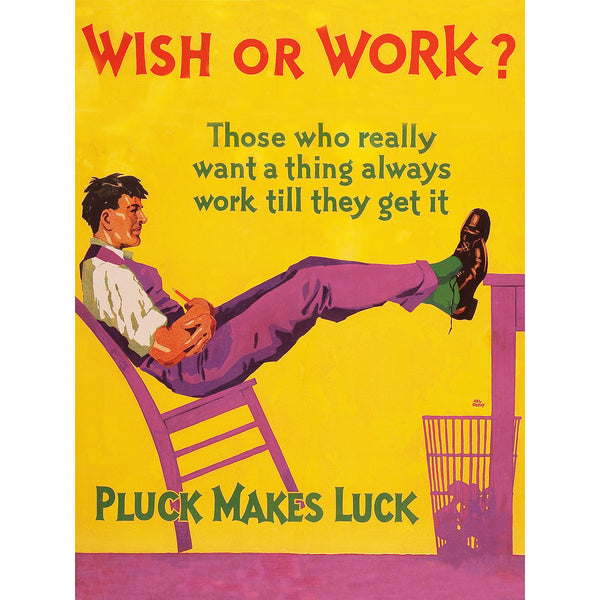 Wish or Work, Vintage Poster