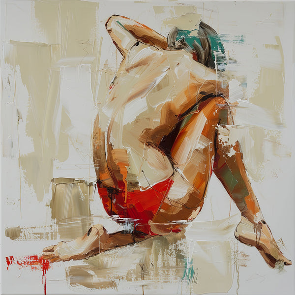 Sitting Figure, Watercolor