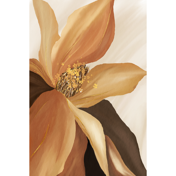 Abstract Flower in Gold