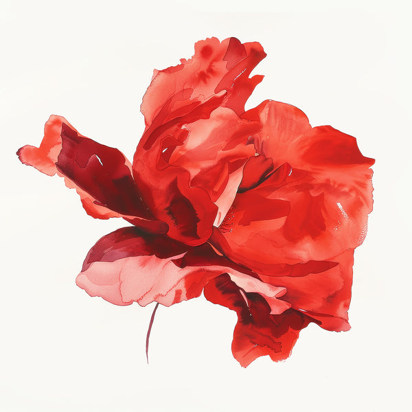 Abstract Watercolor Flower, Close Up