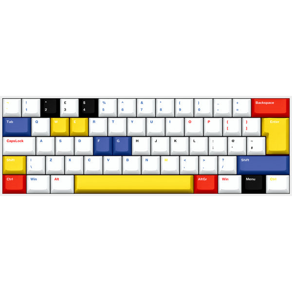 Computer Keyboard in Mondrian Style