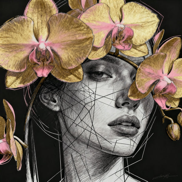 Portrait with Orchid