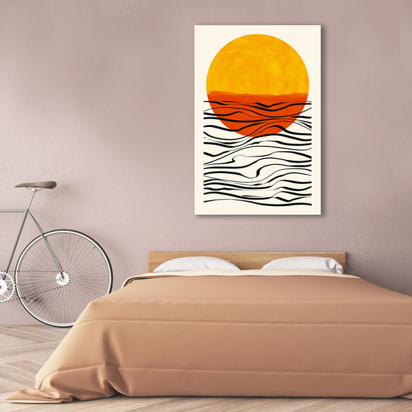 Sunset, Abstract Painting