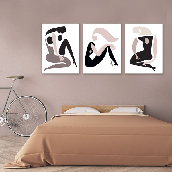 Abstract Women Figures, ART SET of 3