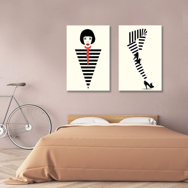 Fashion Girl Set of Arts, Digital Art