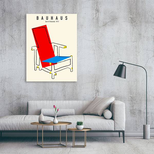 Bauhaus Beach Chair Poster Gerrit Rietveld, Digital Art
