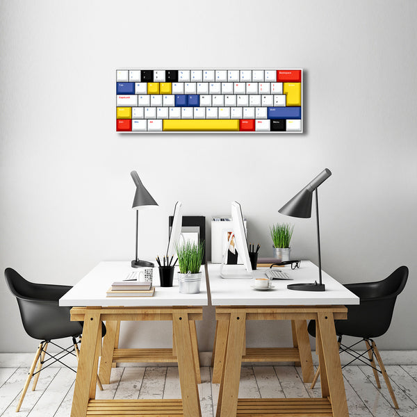 Computer Keyboard in Mondrian Style