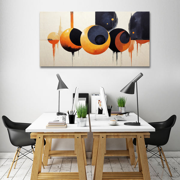 Orange Spheres, Abstract Composition