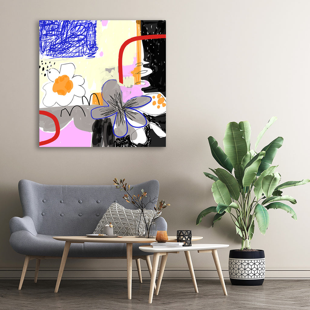 Abstract Painting Flowers, Digital Art