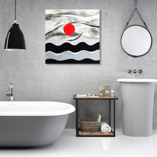 Abstract Landscape with Sun