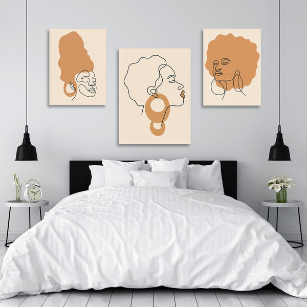 Elegant Afro Women Portraits, Digital Art