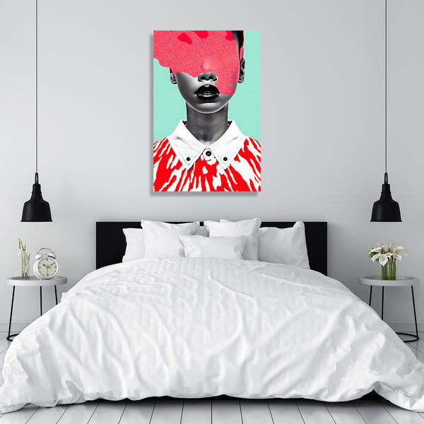 Abstract Portrait with Red Stain