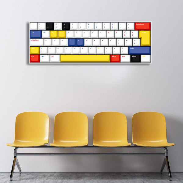 Computer Keyboard in Mondrian Style